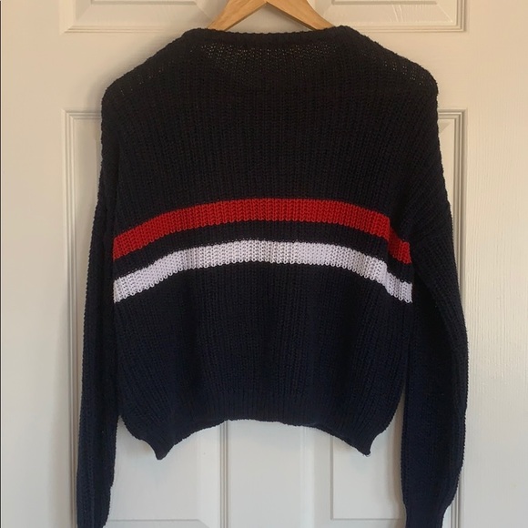 Navy Knit Brandy Melville sweater - Picture 2 of 3